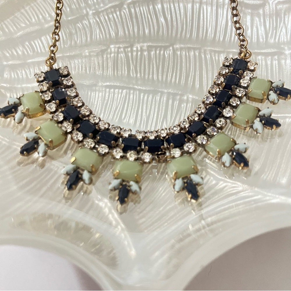 Stunning J.Crew Dune Brûlée Necklace Golden Amber & Iridescent, Gold Tone - Picture 6 of 7